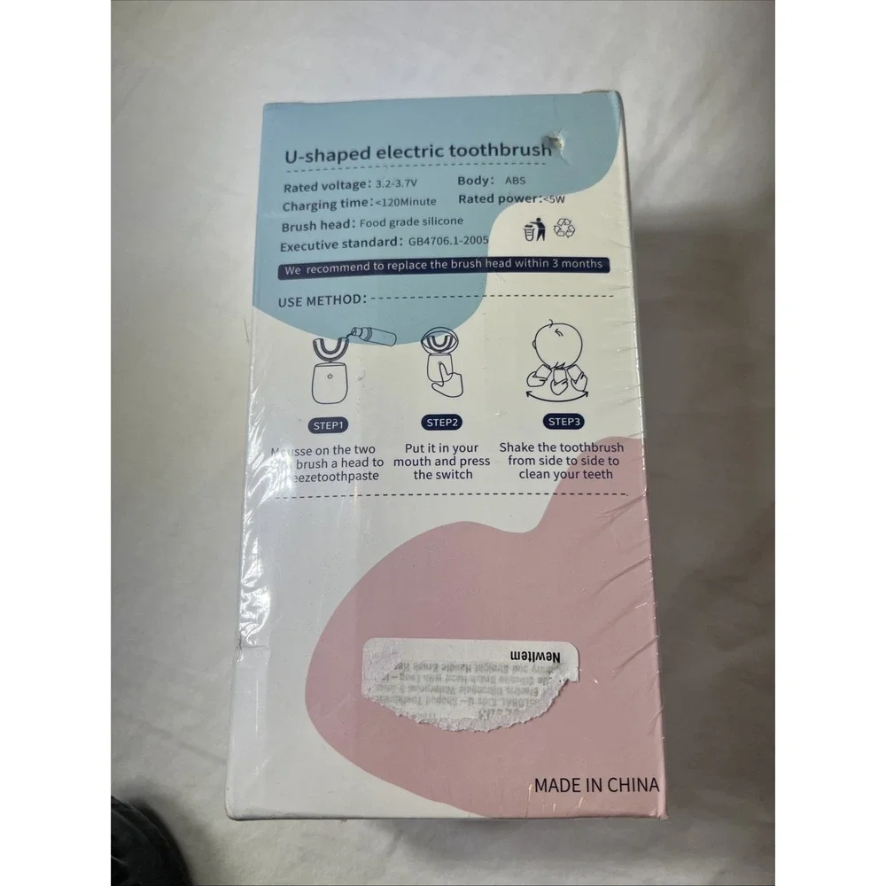 New Sealed U Shaped Toothbrush Sonic Electric Toothbrush for Children
